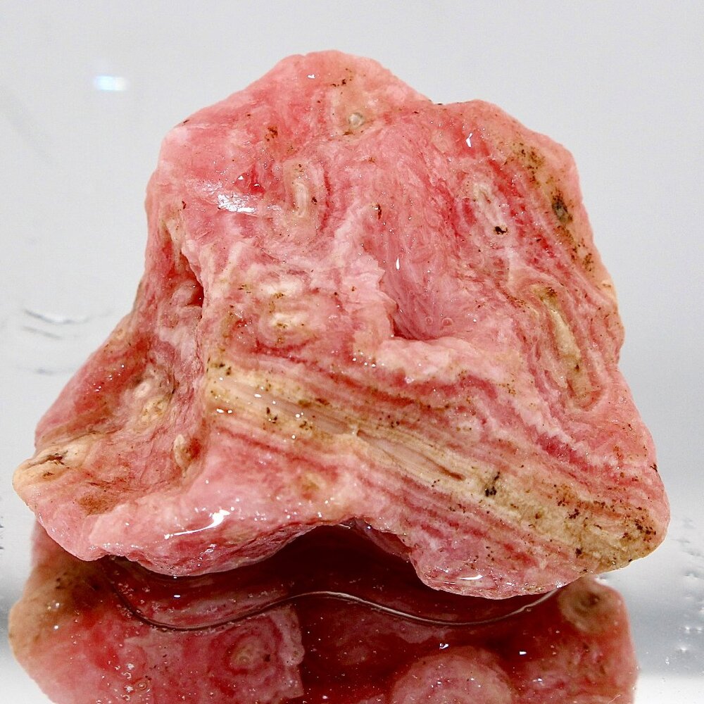 Pink Gem Banded Rhodochrosite Matrix Raw Rough Stone Crystal Natural Argentina